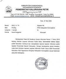 Surat Pengantar Laporan Tahunan PPID